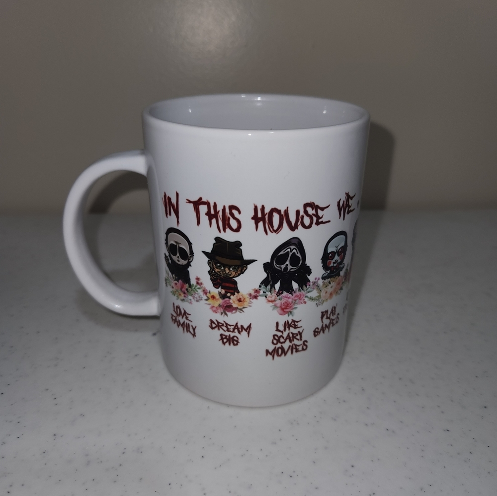 Handmade scary movie 15 oz mug